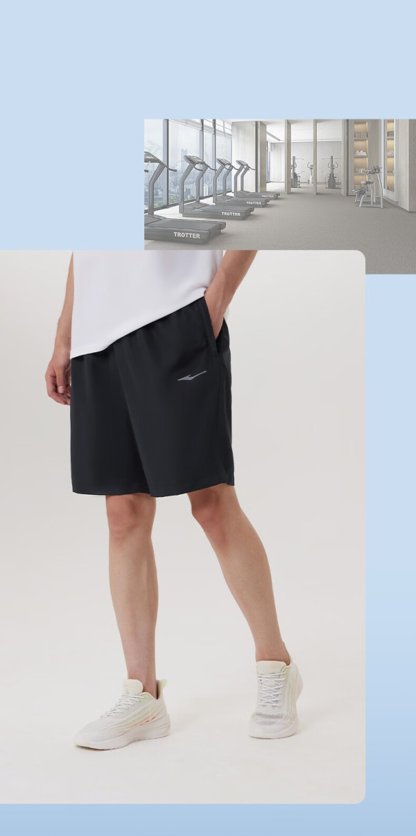 erke鸿星尔克男款运动短裤51223003003