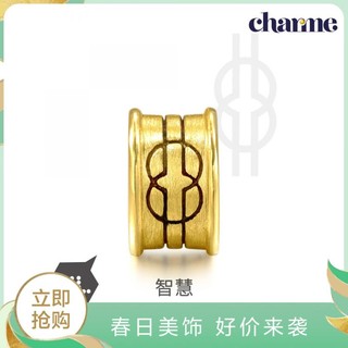 周生生 足金Charme智慧转运珠男款手链XL(不含配绳)