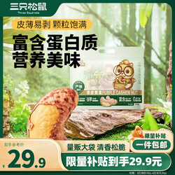 Three Squirrels 三只松鼠 紫皮腰果500g/袋 坚果炒货量贩干果休闲零食送礼一斤装混发