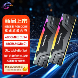 SK hynix 海力士 新乐士（SAMNIX）台式机内存条 48GB(24GBx2)DDR5 6800Mhz C34 黑灰 RGB灯条 海力士M-die 幻影王者电竞游戏