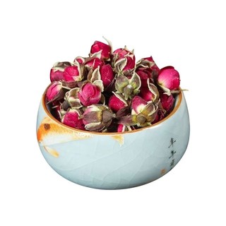 金边玫瑰花茶重瓣玫瑰云南非特级天然散装罐装干玫瑰花蕾玖瑰花