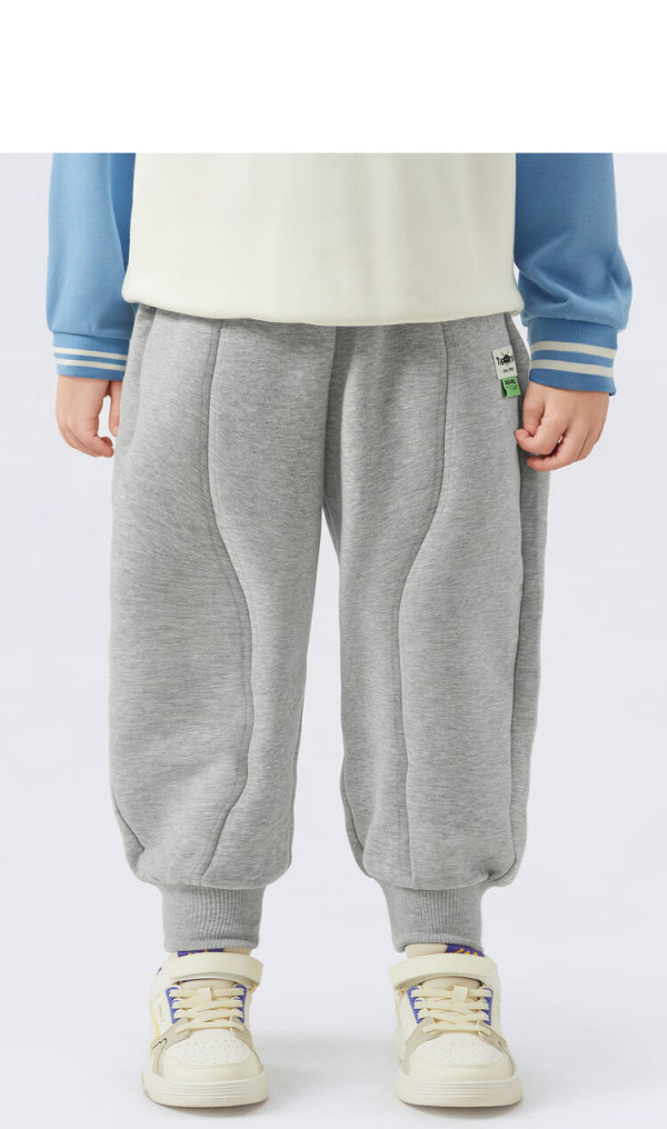 巴拉巴拉儿童裤子男童春装大童休闲运动裤时尚卫裤潮浅花灰140cm