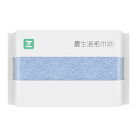 Z towel 最生活 新疆长绒棉毛巾 纯棉洗脸巾 全棉加厚1条装 蓝色34*76cm 120g