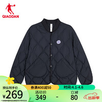 乔丹QIAODAN羽绒服女外套冬季保暖防风运动羽绒服风衣LGM42233504 黑色 175/XL