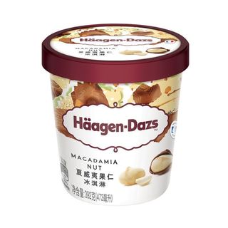 冷饮冰淇淋夏威夷果仁/草莓/香草392g*2盒