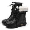 南极人东北雪地靴女款冬季防水防滑加厚保暖零下40度棉鞋 黑色 加绒加厚 37