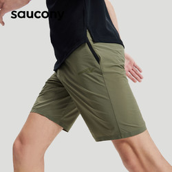 saucony 索康尼 官方正品男子修身亲肤防泼水梭织短裤跑步运动