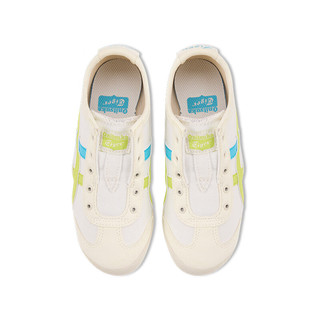 Onitsuka Tiger鬼塚虎中大童懒人休闲鞋春MEXICO 66™ SLIP-ON KIDS 米白色/绿色 33.5码