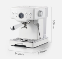 PETRUS 柏翠 咖啡机意式浓缩半自动 PE3833 海盐小方2.0
