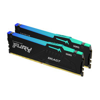 Kingston 金士顿 超级野兽系列FURY Beast  DDR5 6000MHz 台式机内存马甲条 套条 RGB（16GB×2）