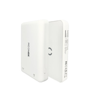 MOONOX适用于苹果/华为磁吸充电宝无线背夹电池5000毫安15Promax