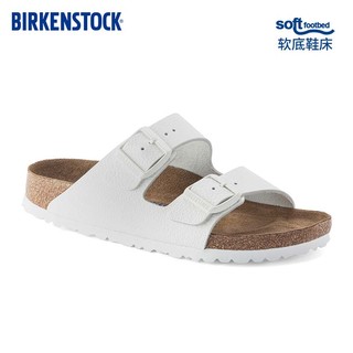 BIRKENSTOCK勃肯软木拖鞋男女同款双带拖鞋Arizona系列 白色窄版1024952 35