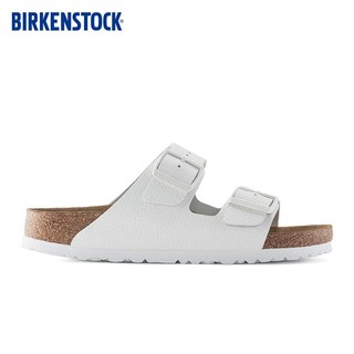 BIRKENSTOCK勃肯软木拖鞋男女同款双带拖鞋Arizona系列 白色窄版1024952 35