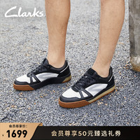 Clarks其乐艺动系列男鞋街头潮流舒适拼色运动鞋休闲厚底滑板鞋 黑色 261761437 40