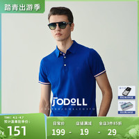 Jodoll 乔顿 短袖t恤polo衫男士拼接撞色商务休闲百搭帅翻领短袖T恤