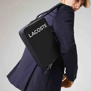 LACOSTE 拉科斯特 法国鳄鱼男包潮流通勤休闲经典方形斜挎包可调节肩带男式包包