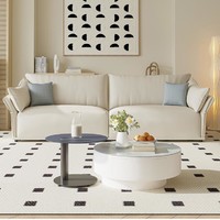 双虎 布艺沙发客厅现代简约轻奢小户型直排奶油风科技布沙发23816