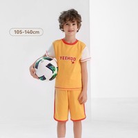 YeeHoO 英氏 儿童（105-140）运动套装男女宝短袖套装夏季