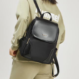 天美意（TEENMIX）女士双肩包牛皮简约通勤背包大容量旅行电脑包高级实用百搭包包女