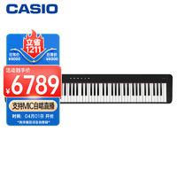 CASIO 卡西欧 电钢琴PXS5000黑色亮光智能触摸屏88键重锤蓝牙双电时尚单机