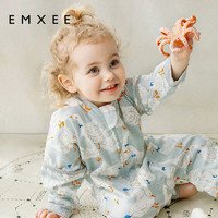 EMXEE 嫚熙 婴儿分腿睡袋儿童宝宝春夏四季纱布长袖睡袋