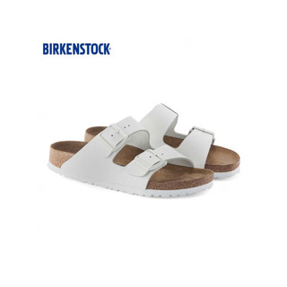 BIRKENSTOCK 勃肯 软木拖鞋男女同款双带拖鞋Arizona系列 白色常规版1024945 42