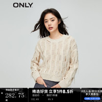 ONLY潮流百搭时尚圆领流苏宽松针织衫女|123413025 A53 下雨天-追单第一批 170/88A/L