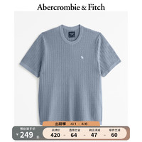 ABERCROMBIE & FITCH男装女装装 24春夏美式小麋鹿圆领短袖T恤 358668-1 蓝色 S (175/92A)