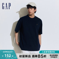 Gap 盖璞 男女装2024夏季新款纯棉圆领小熊刺绣男款T恤短袖上衣460845