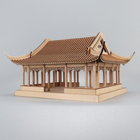 BERTHA DENTON 伯莎丹顿 新中式实木亭子 古建筑模型