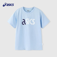 ASICS 亚瑟士 童装新款夏季男童女童印花针织短袖宽松透气短裤运动裤套装