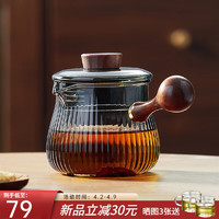 TEAHUE 忆壶茶 YI HU TEA）茶壶玻璃泡茶壶侧把煮茶壶家用办公室加厚可电陶炉加热功夫茶具 观楠侧把壶