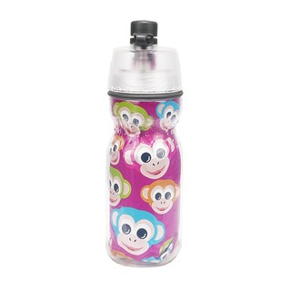 O2COOL美国喷雾水杯 保冷户外便携水壶随手杯夏季男女儿童冰水瓶 紫色-猴子 355ML