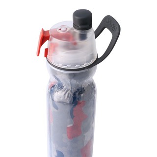 O2COOL美国运动喷雾水杯 保冷户外便携水壶随手杯夏季男女冰水瓶 迷彩款-迷彩红 590ML