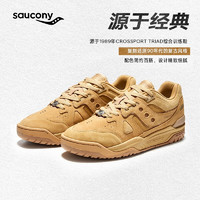 saucony 索康尼 CROSS 90板鞋春季休闲板鞋男运动鞋子男女同款 卡基25 40