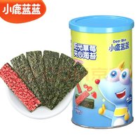 小鹿蓝蓝 _黑芝麻海苔夹心脆 儿童零食宝宝海苔酥脆口感罐装即食 40g