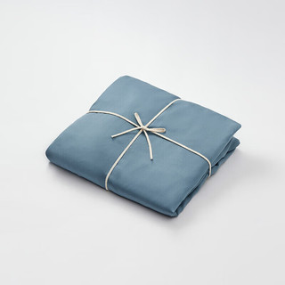 MUJI水洗莱赛尔床垫罩 床单被单 深蓝色 单人床用 120×200×18~28cm