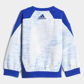 adidas运动圆领长袖套装男婴童阿迪达斯HD9957 皇家蓝/白/黄/黑/半荧光金 104CM