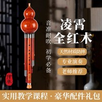 MOSEN 墨森 莫森葫芦丝MS-162三音C调/降B调 防摔初学者双白铜凌霄全红木款