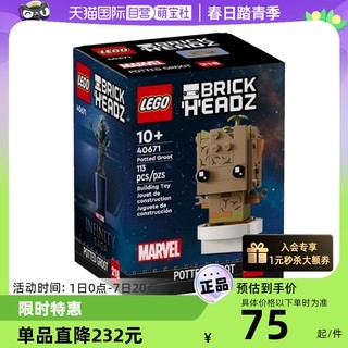 LEGO 乐高 40671盆栽格鲁特方头仔系列拼装积木玩具儿童礼物