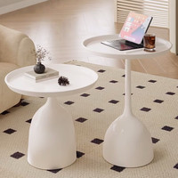 净迪奶油风炕几窗几沙发边几边桌床头柜客厅简约置物架茶几小户型桌子 【矮墩几】亚光黑40*46cm