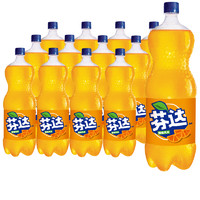 Fanta 芬达 可口可乐（Coca-Cola）芬达 Fanta 橙味 碳酸饮料 888ml*12瓶 整箱装随机发货