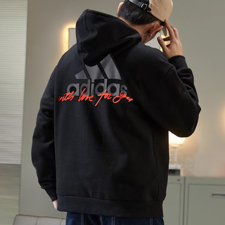 adidas 阿迪达斯 男款卫衣运动休闲HOODIE M宽松时尚连帽舒适透气百搭H61133 H61133 175/96A/M