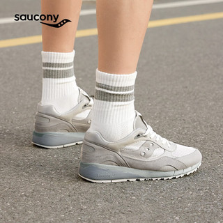 Saucony索康尼SHADOW6000百搭运动休闲鞋男复古男女运动鞋子 灰色4 43
