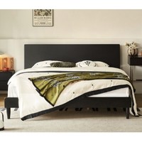 补贴购、米粉节、家装季：LINSY 林氏家居 美式复古实木床 多功能床头款（排骨架）1.8m