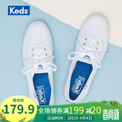 Keds 小白鞋常青款帆布鞋女款小白鞋休闲百搭复古板鞋WF34000 白色 3