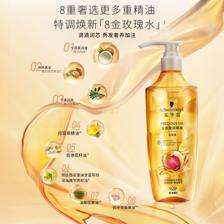 施华蔻（Schwarzkopf）金纯盈润电商套装(600ml*2洗发水+600ml护发素 精油滋养轻盈蓬松) 【莹亮润泽】金纯盈润洗护1800ml