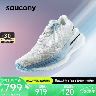 saucony 索康尼 巡航跑鞋男稳定支撑跑步鞋春季减震运动鞋子男女IDLING 白浅兰1 42.5