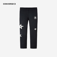 CONVERSE 匡威 童装男女童针织休闲裤子春秋儿童打底裤 正黑色 120