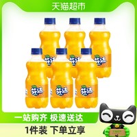 88VIP：可口可乐 碳酸饮料芬达橙味汽水300ml*6瓶迷你装好喝的